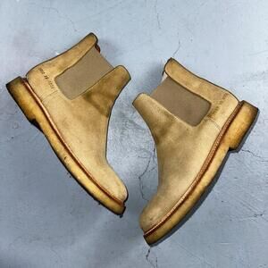 Common Projects Beige Suede Chelsea Workboots Size 39 Mens Tan Authentic